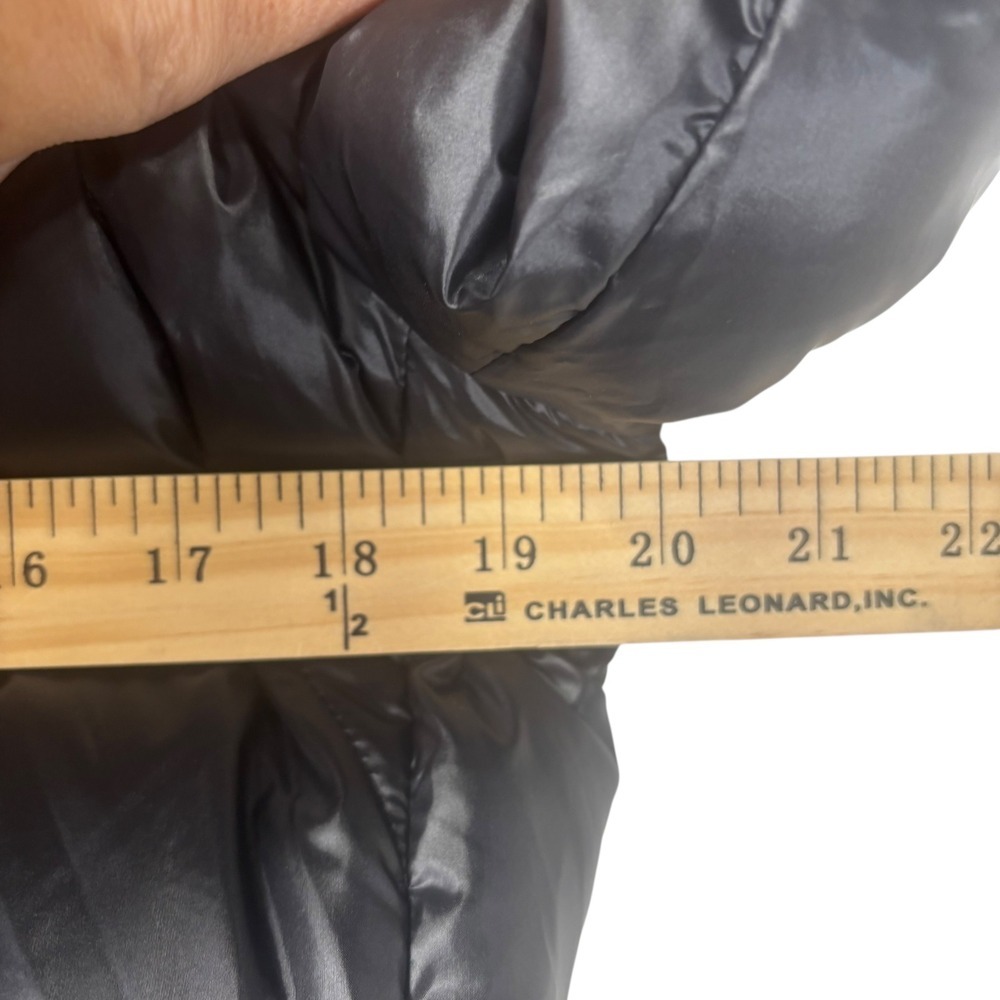 Polo Ralph Lauren Black Duck Down Fill Puffer Coat Faux Fur Hood Womens Small - Picture 10 of 11